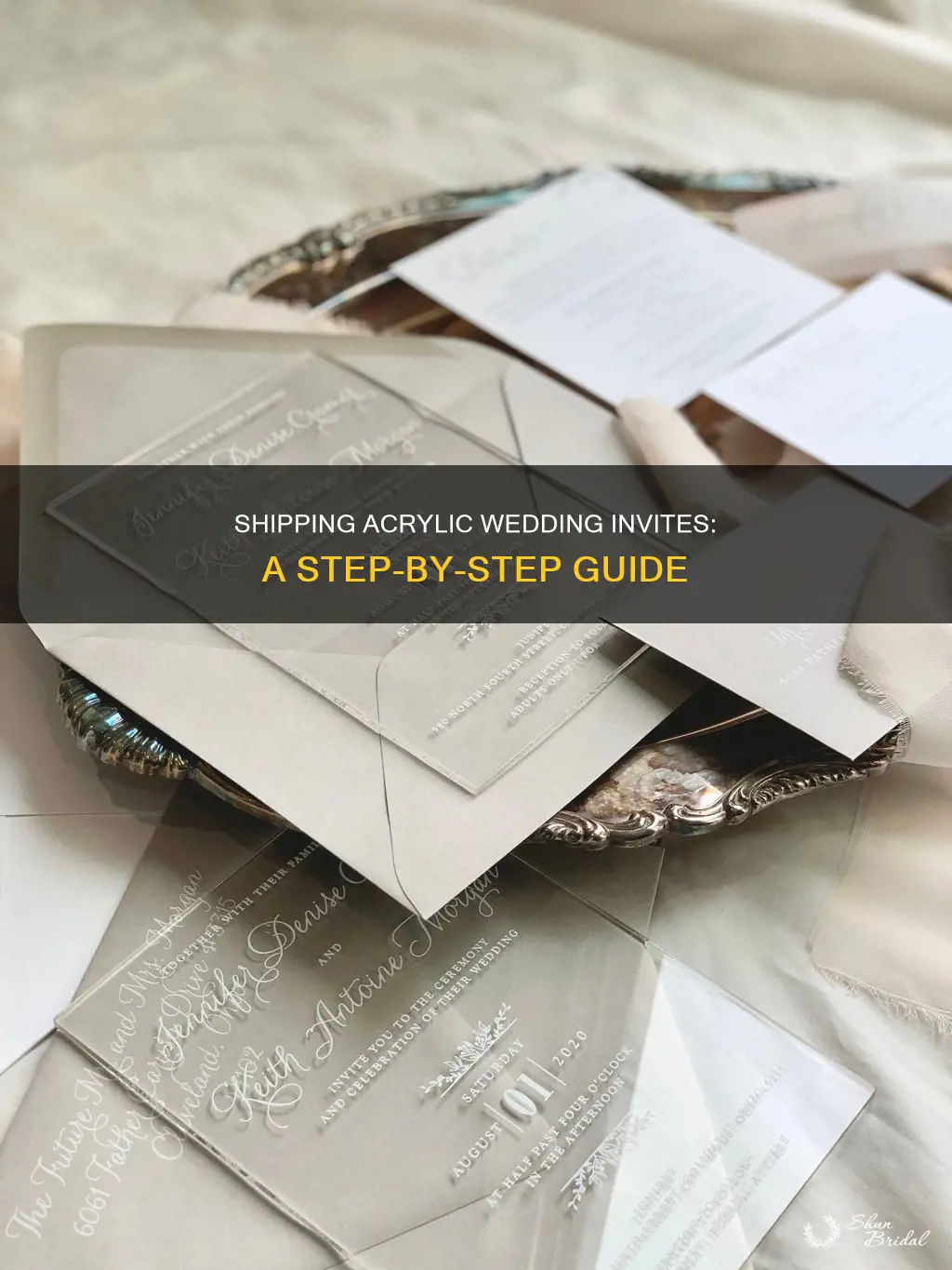 how to ship acrylic wedding invitations