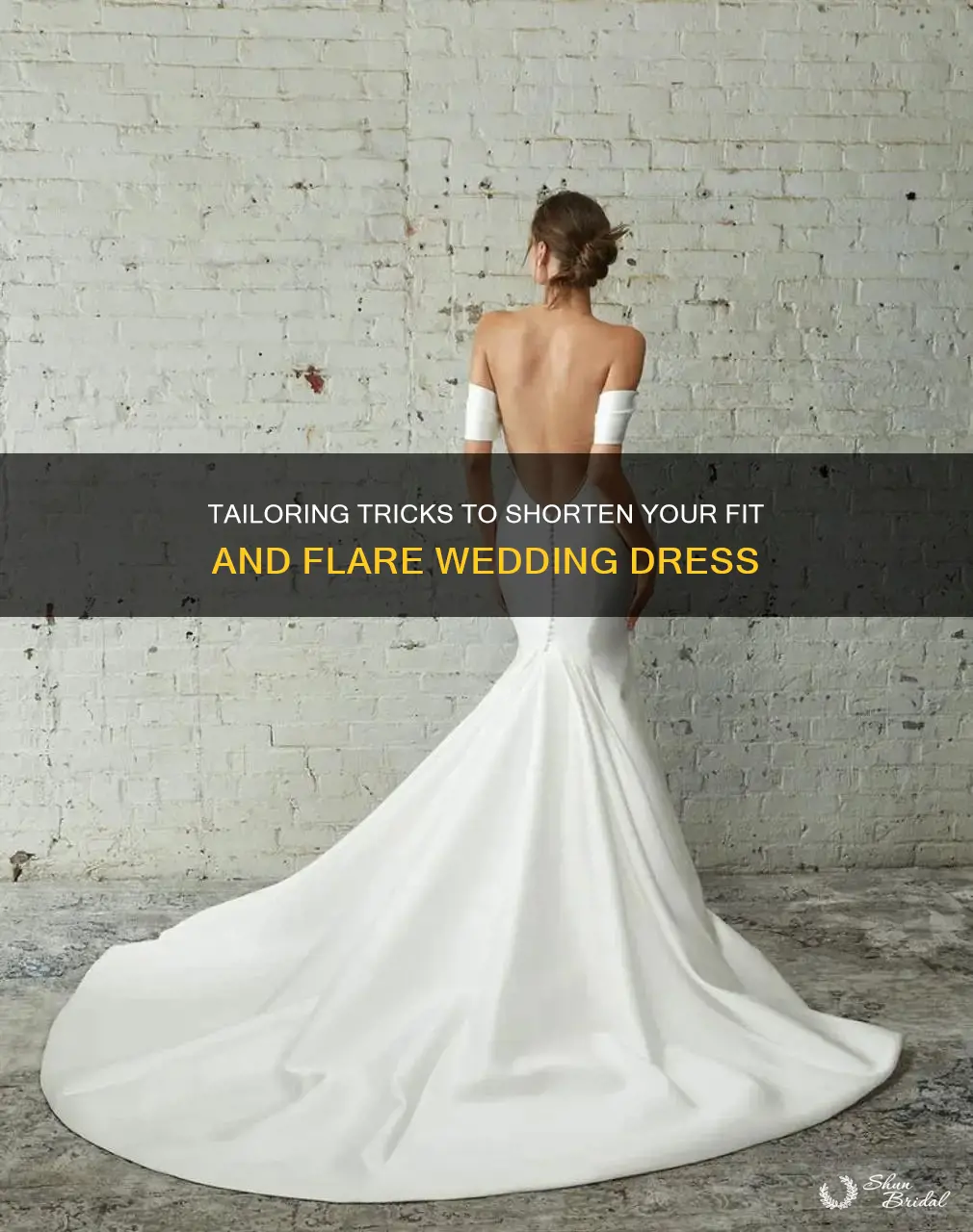 how to shorten a fit and flare wedding dress