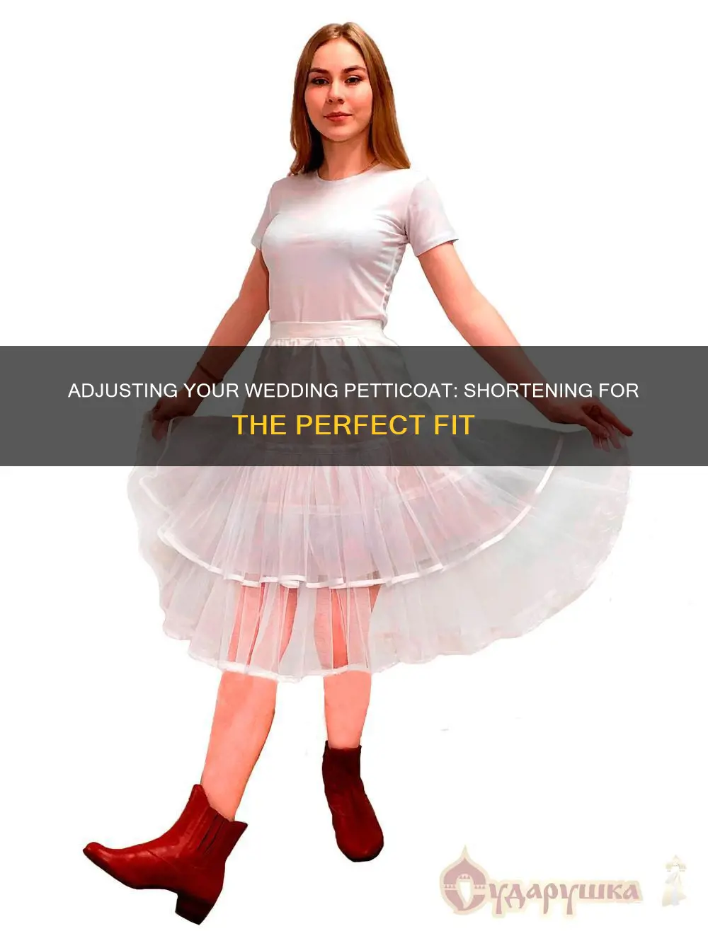 how to shorten a petticoat for wedding dress