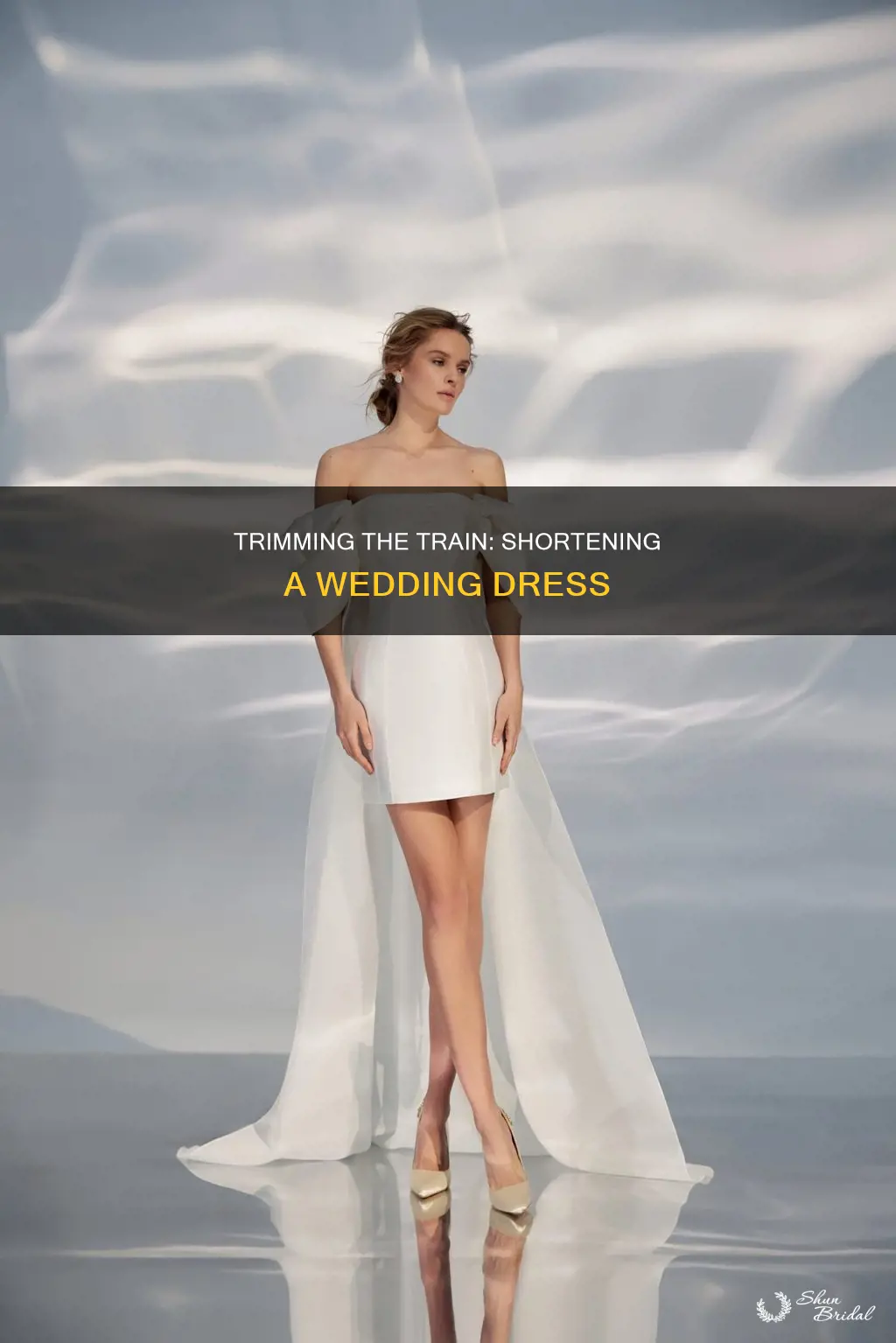 how to shorten a wedding dress train