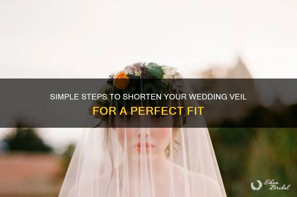 how to shorten a wedding veil