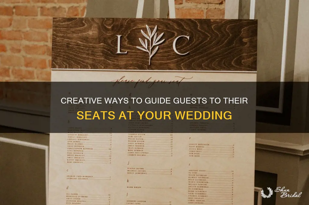 how to show people where to sit wedding