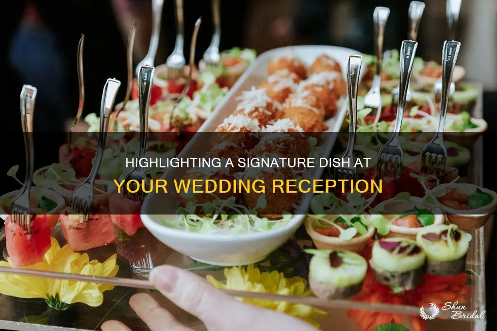 how to showcase a special recipe at a wedding reception