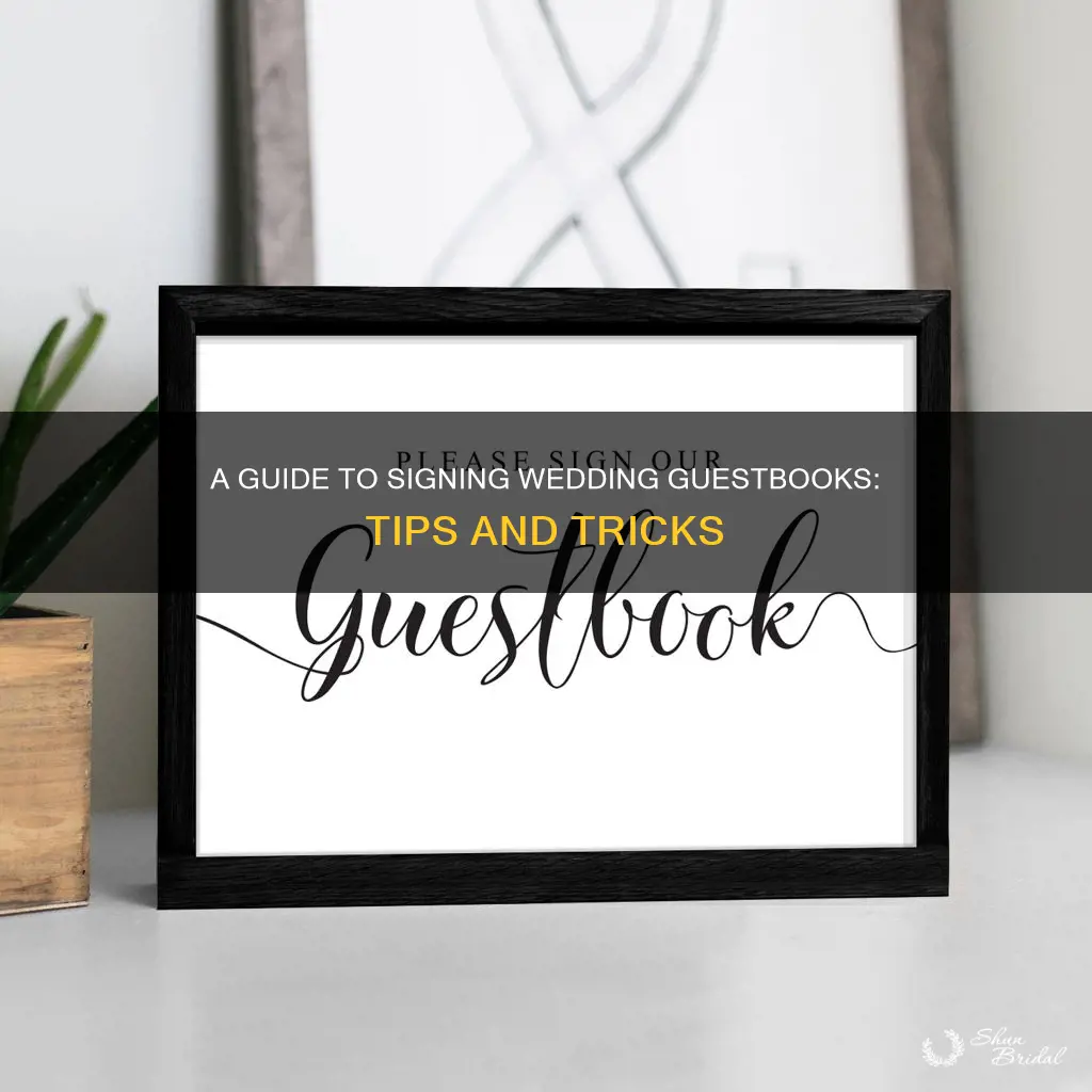 how to sign a guestbook for wedding reception