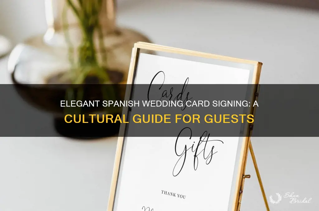 how to sign a spanish wedding card
