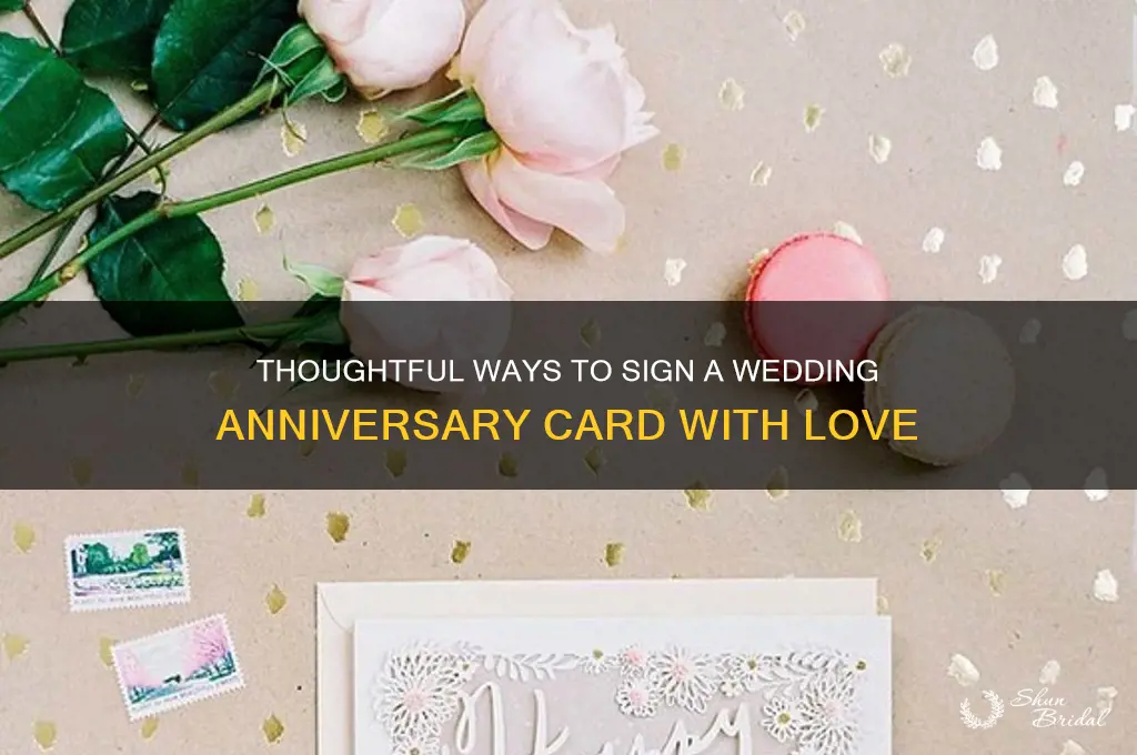 how to sign a wedding anniversary card
