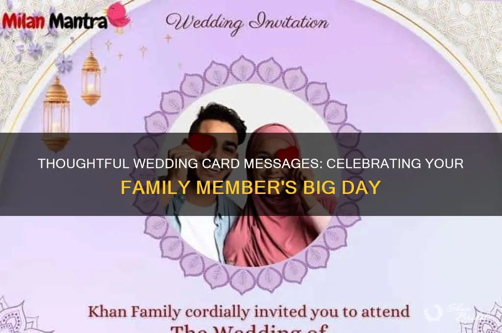 how to sign a wedding card for a family member