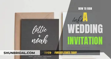 Etiquette Guide: Signing Wedding Invites