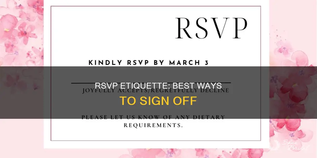 how to sign off a wedding rsvp