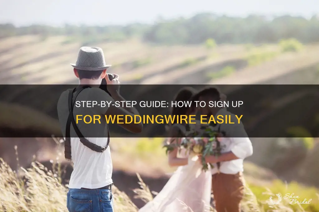 how to sign up for wedding wire