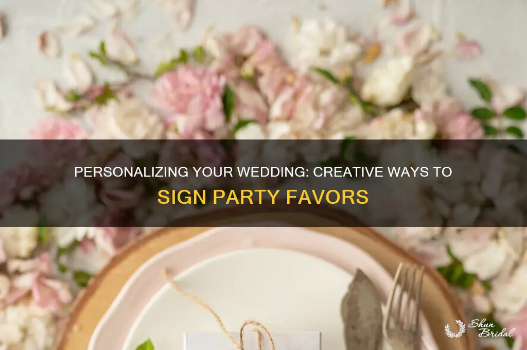 how to sign wedding party favors