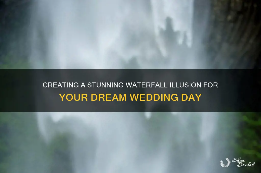 how to simulate a waterfall for a wedding