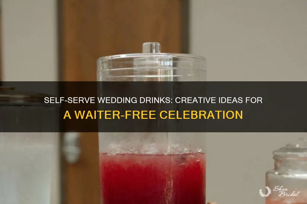 how to sirve drinks at the wedding without waiters