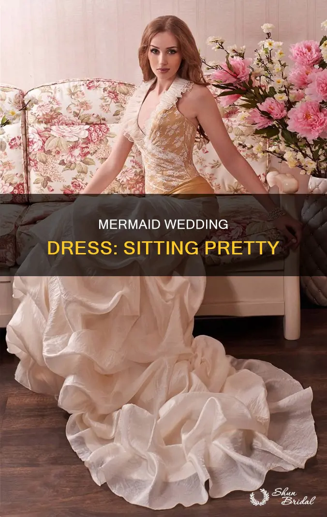 how to sit down in a mermaid wedding dress