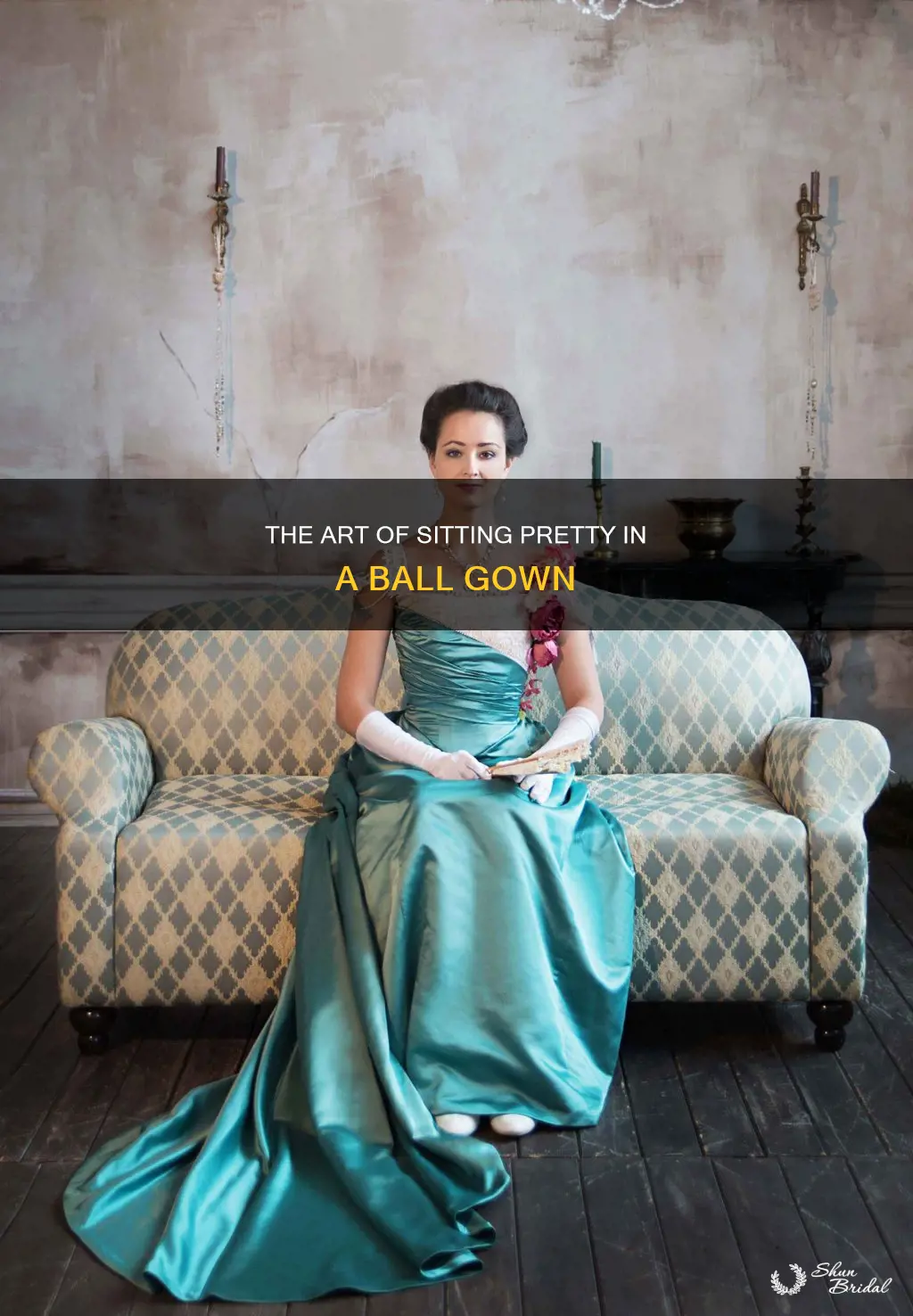 how to sit in a ball gown wedding dress
