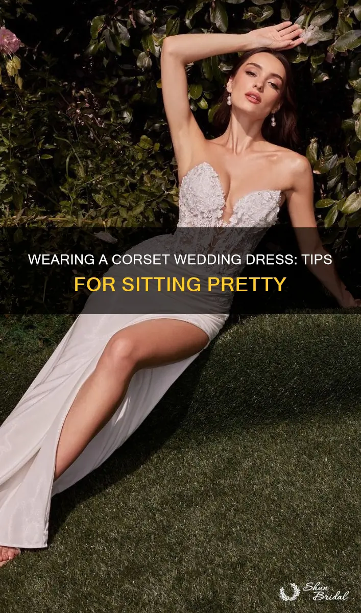 how to sit in a corset wedding dress
