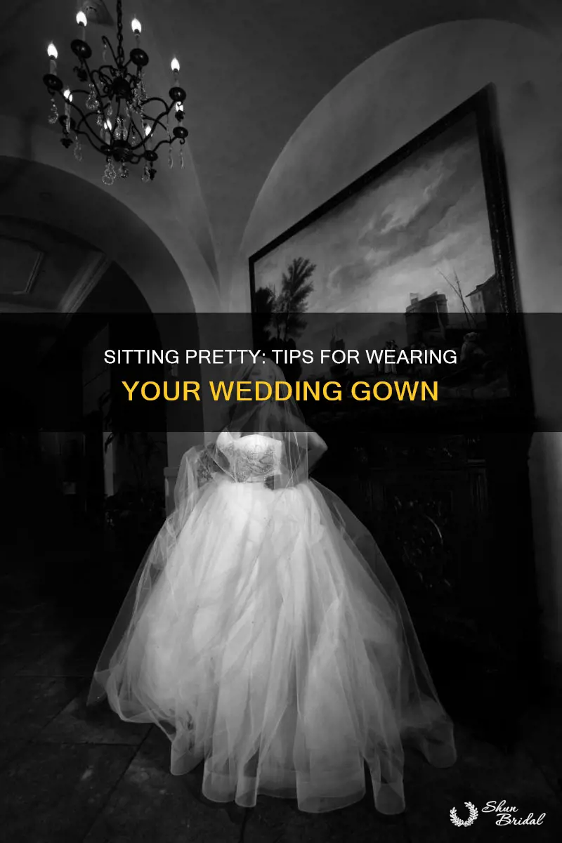 how to sit in wedding dress