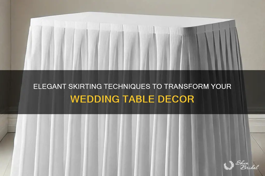 how to skirt a wedding table