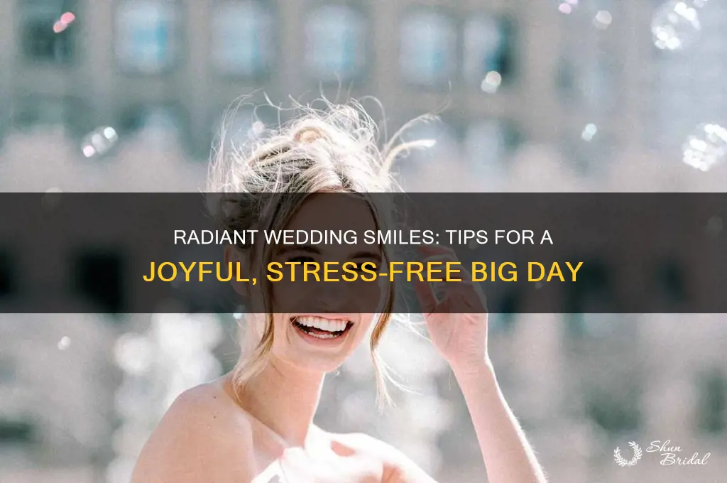 how to smile on wedding day