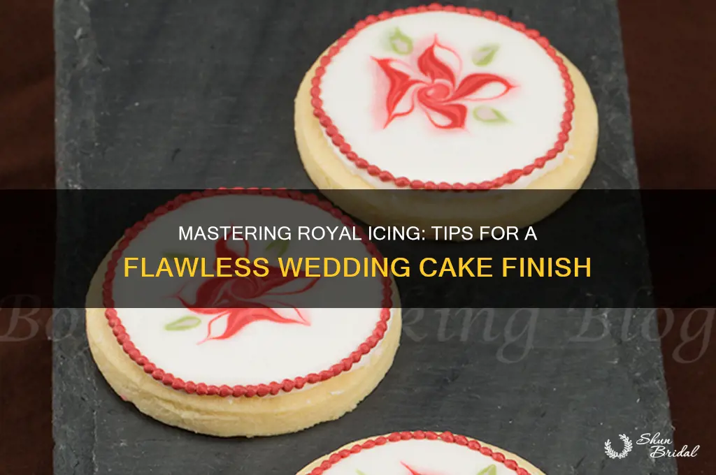 how to smooth royal icing on a wedding cake