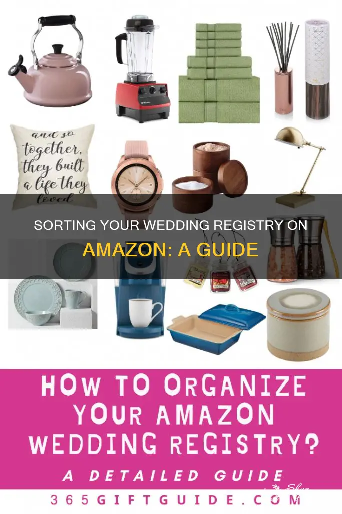 how to sort wedding registry on amazon
