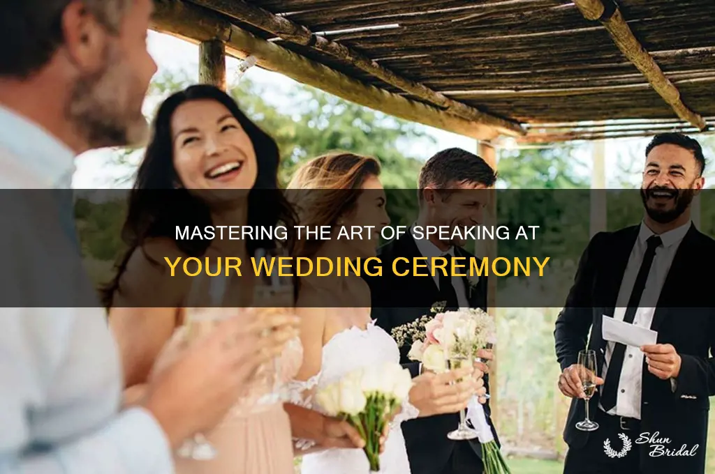 how to speak in wedding ceremony