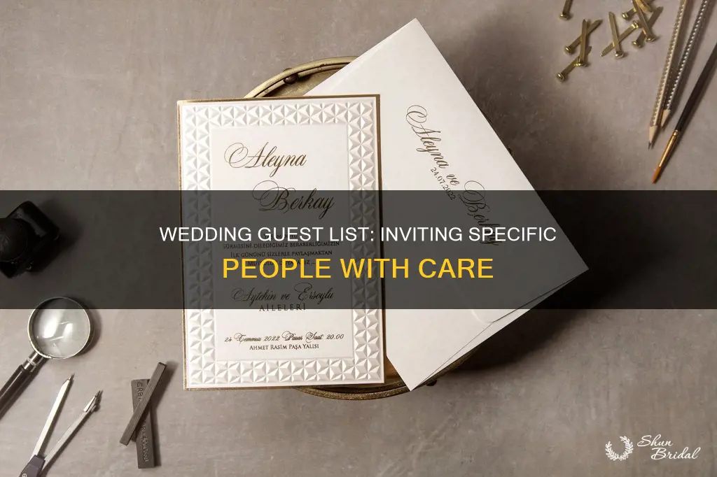 how to specifically invite people om wedding invitation