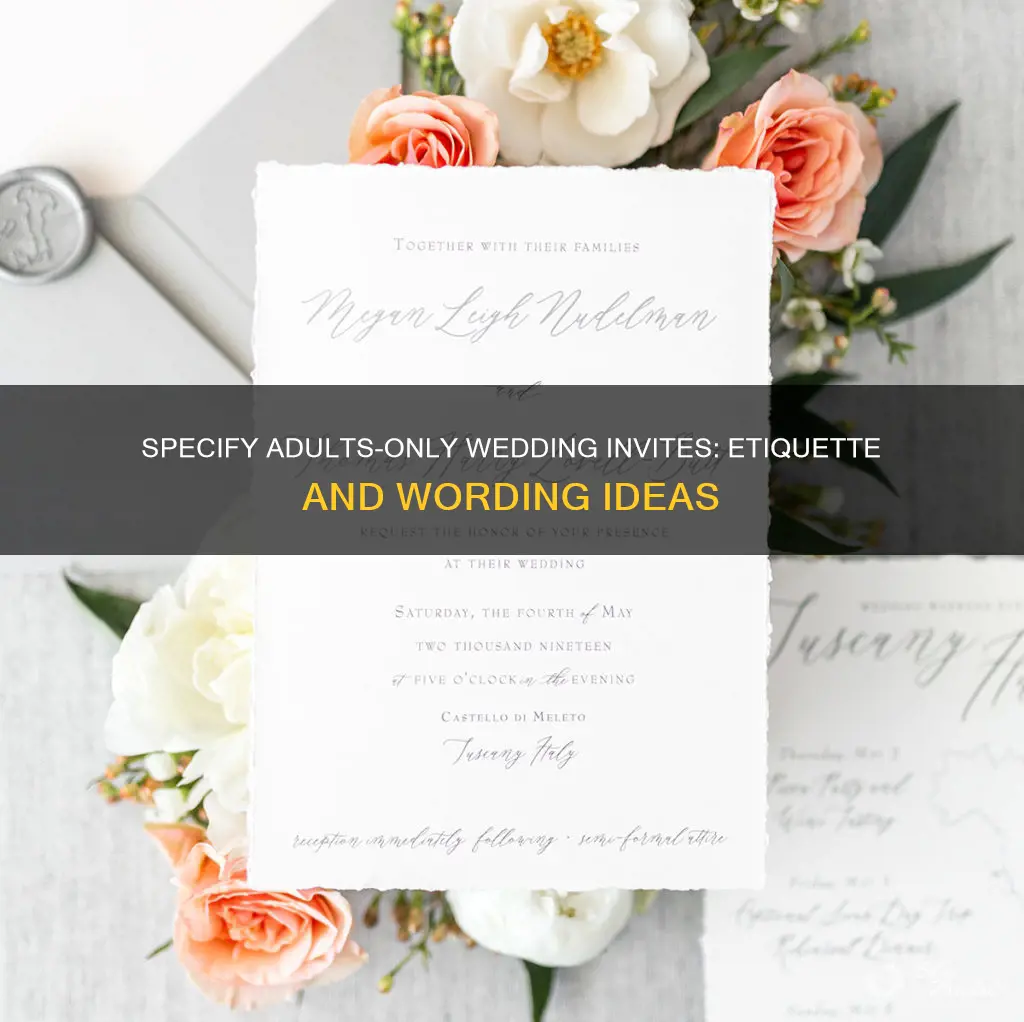 how to specify adults only on wedding invitation