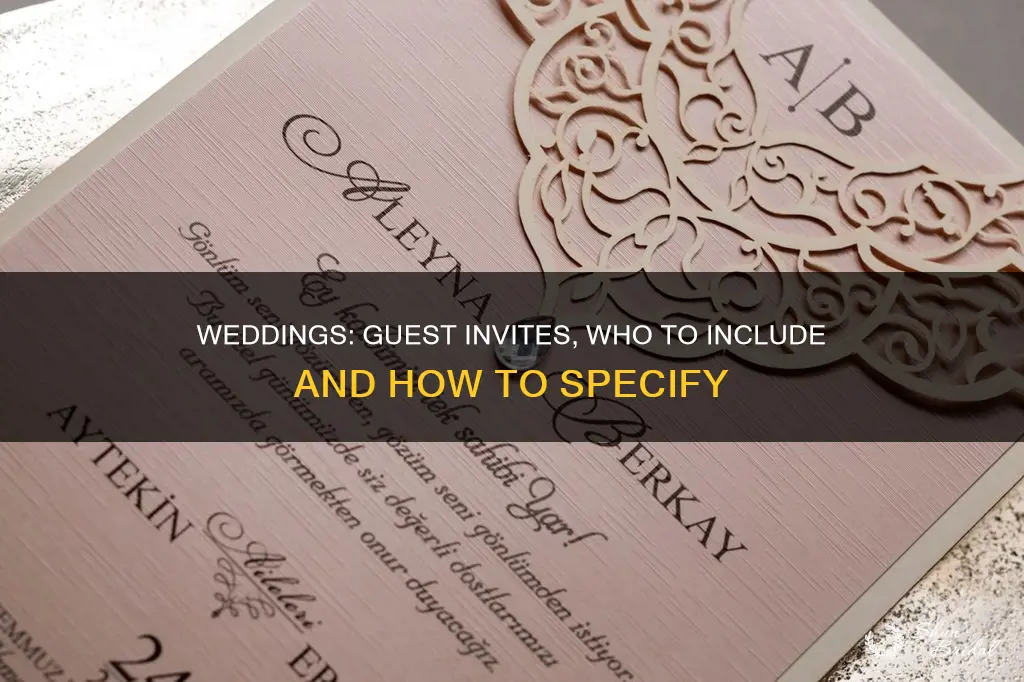 how to specify guest invites at wedding