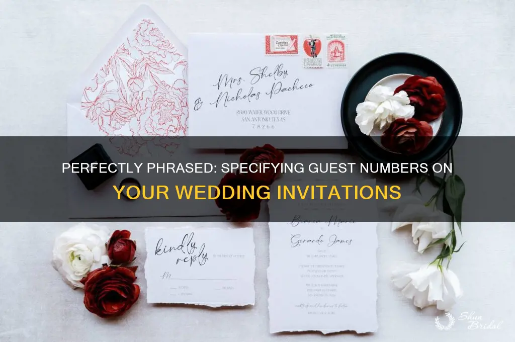 how to specify number of guests on wedding invidation