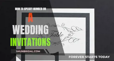 Wording and Etiquette for Wedding Invitation Number Specifications