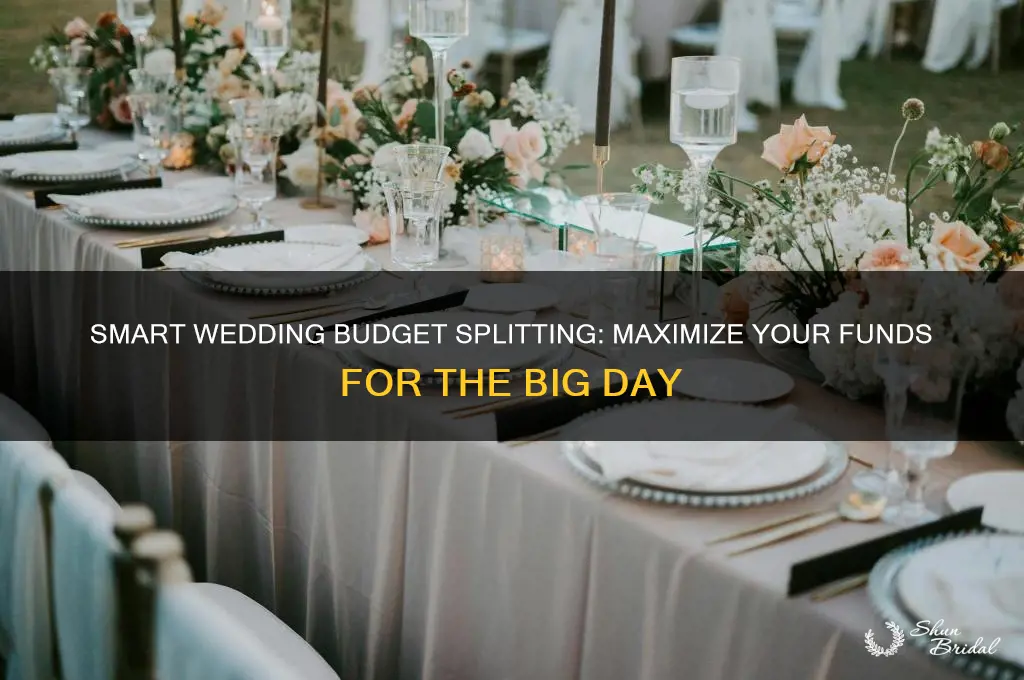 how to split a wedding budget