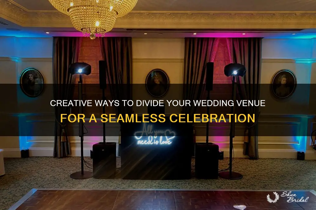 how to split up a building for a wedding