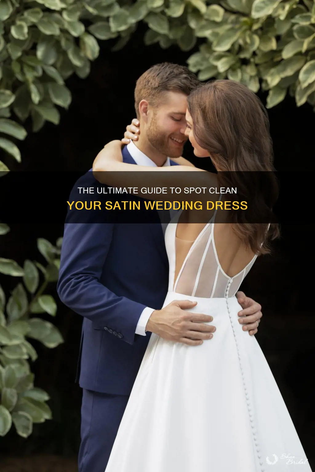 how to spot clean a satin wedding dress