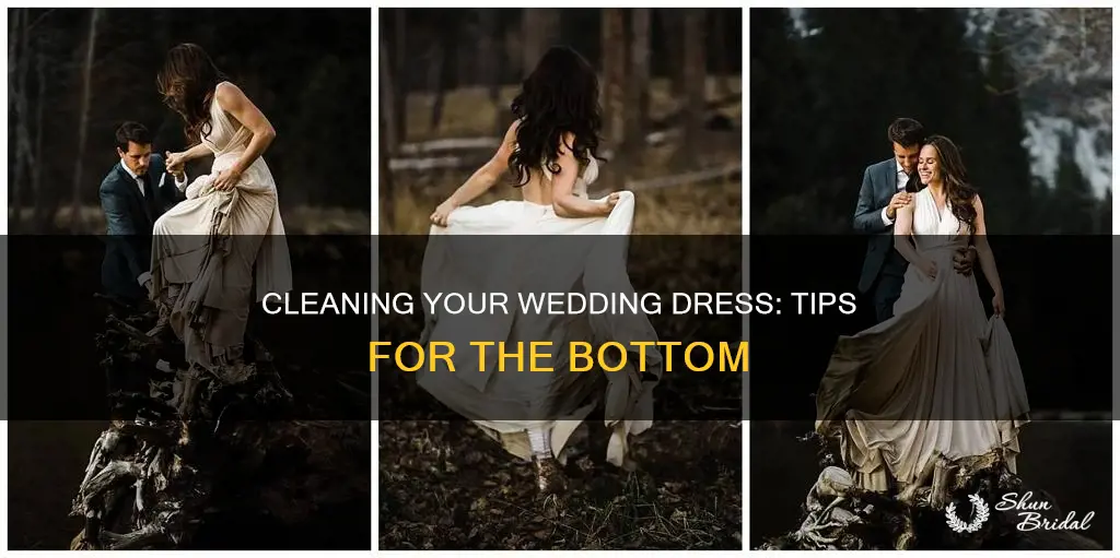 how to spot clean bottom of wedding dress