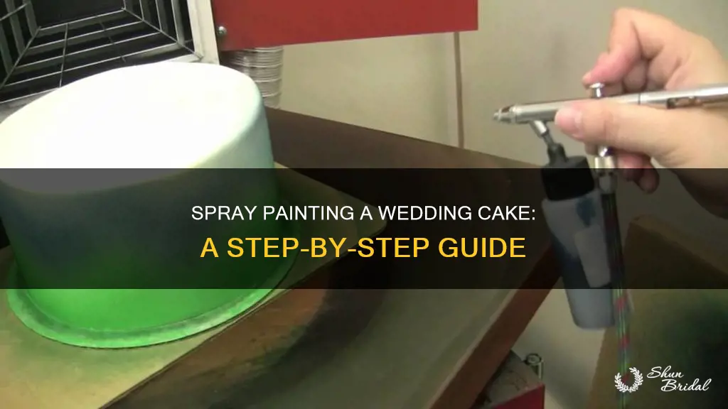 how to spray paint wedding cake