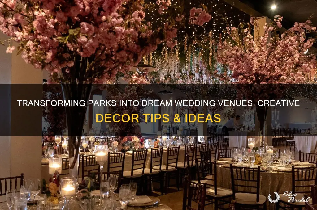 how to spruce up a park for a wedding