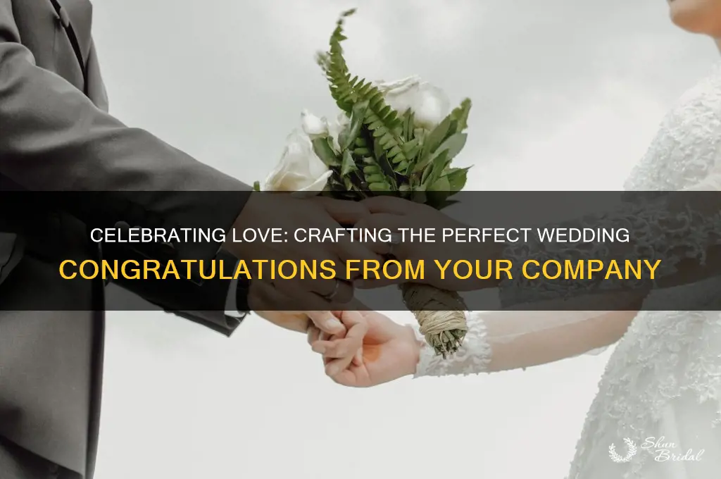 how to ssay congratulations on a wedding from a compan