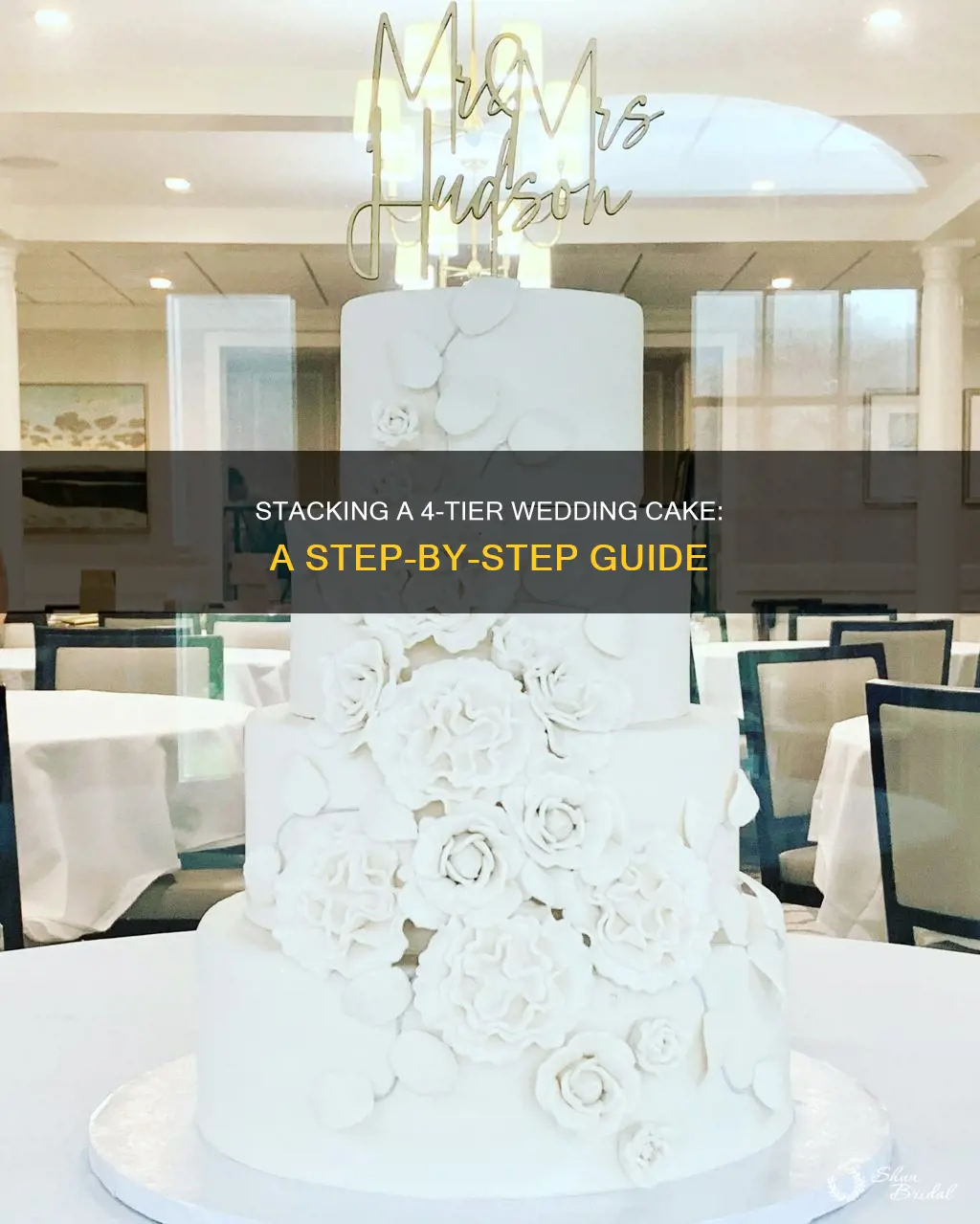 how to stack a 4 layer wedding cake