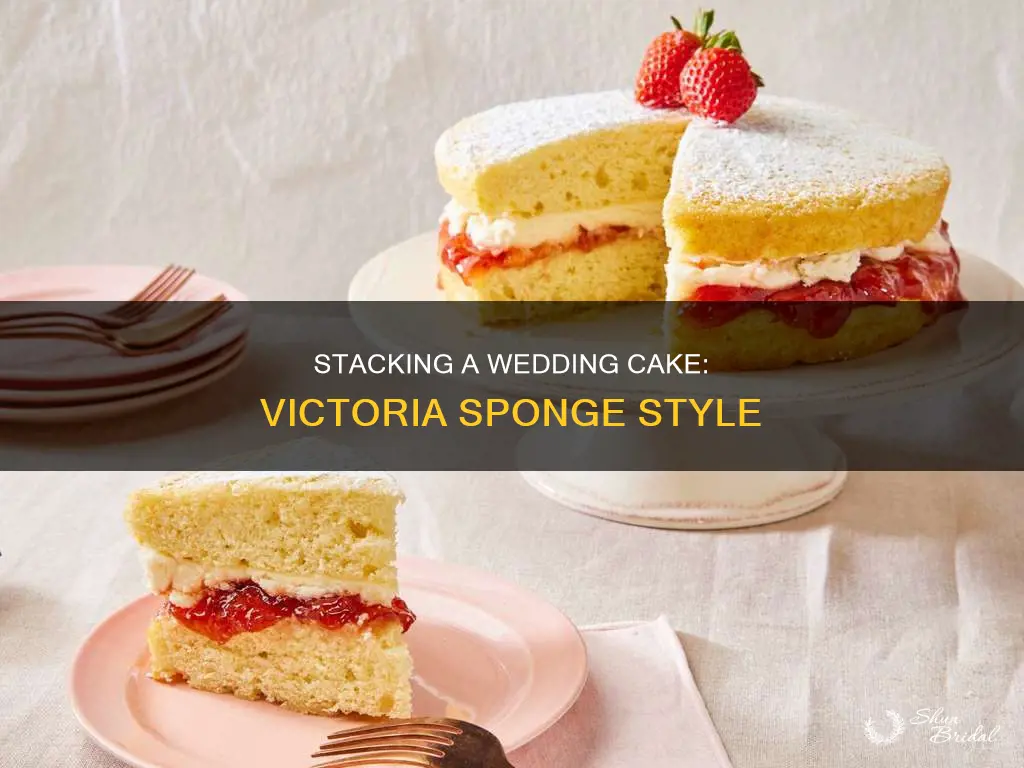 how to stack a victoria sponge wedding cake