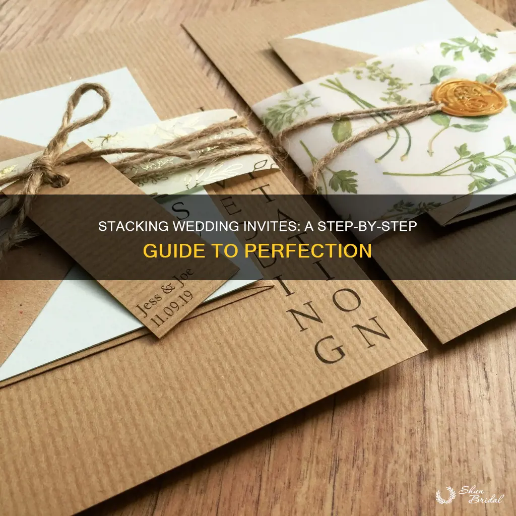 how to stack a wedding invitation