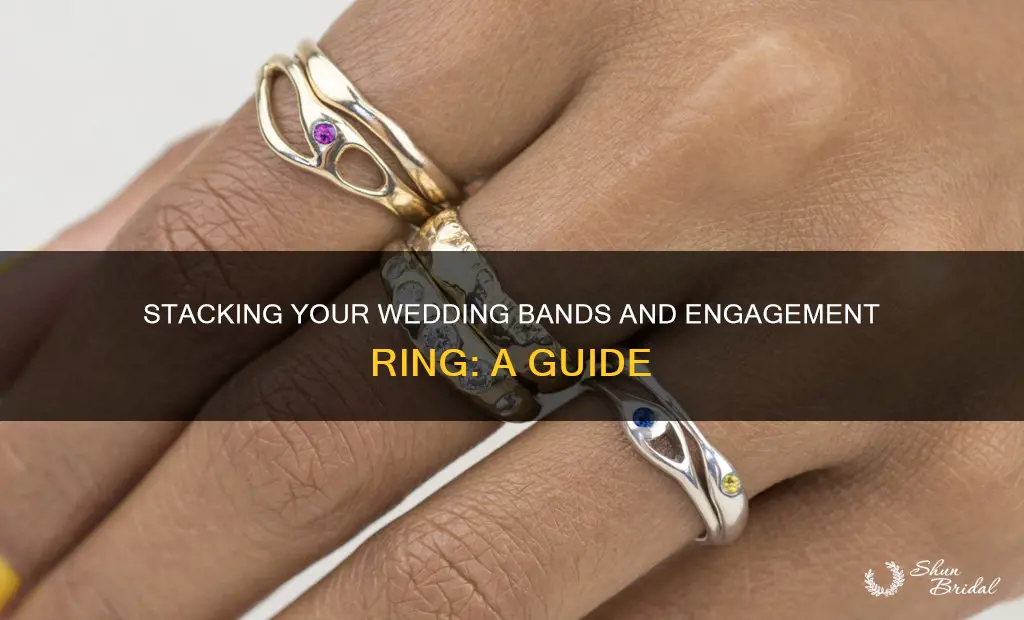 how to stack engagement ring and wedding band