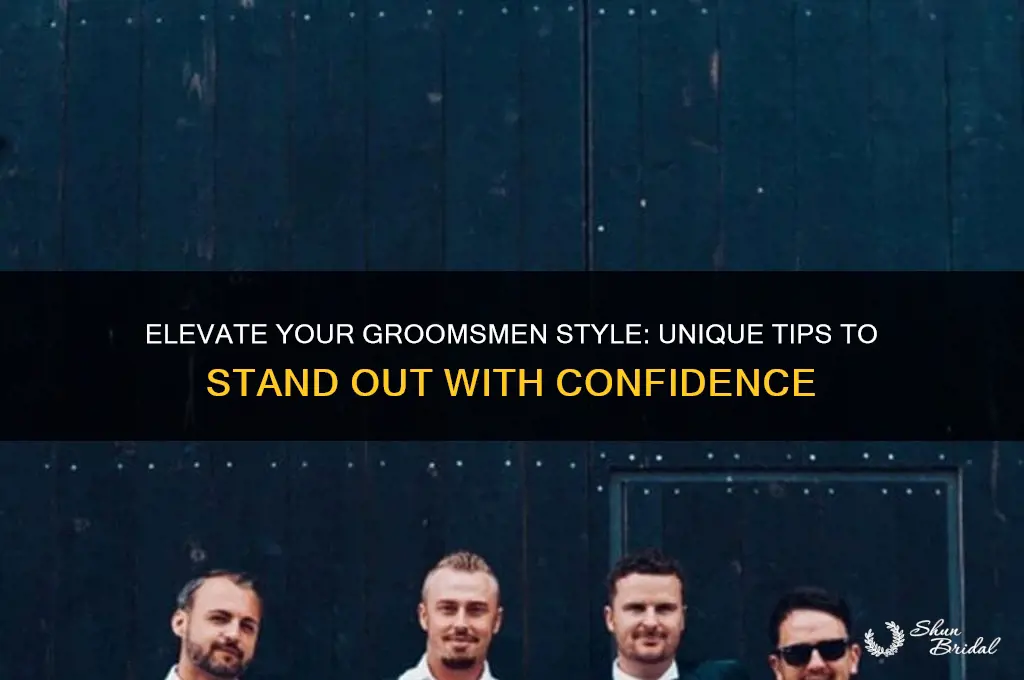 how to stand out from groomsmen