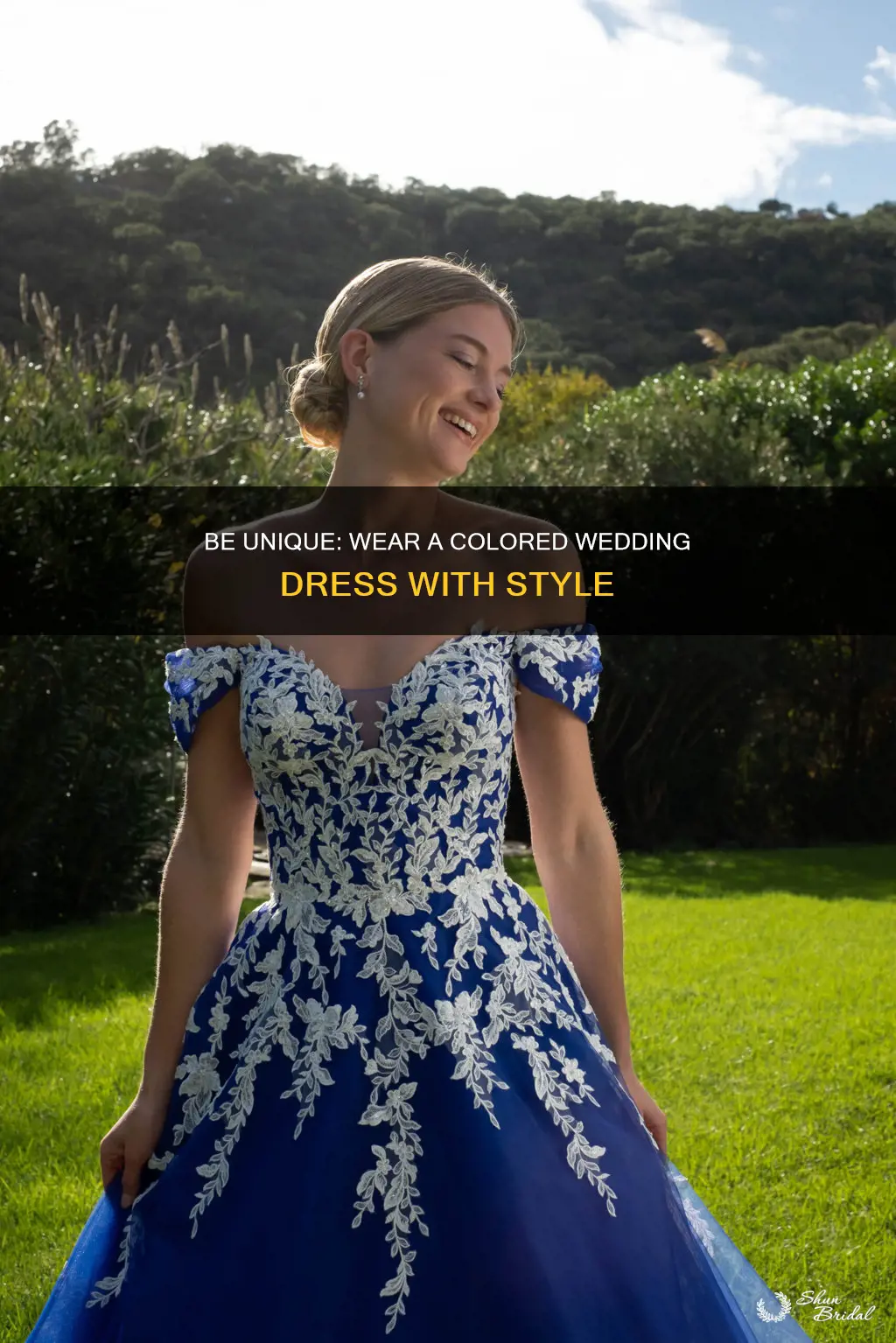 how to stand out in a colored wedding dress