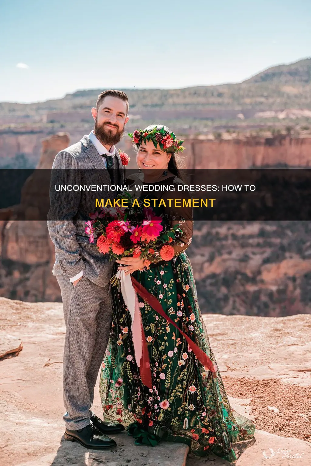 how to stand out in a non traditional wedding dress