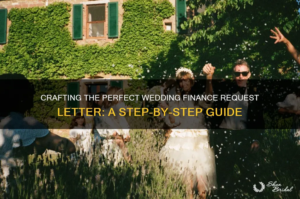 how to start a letter to finance for wedding day