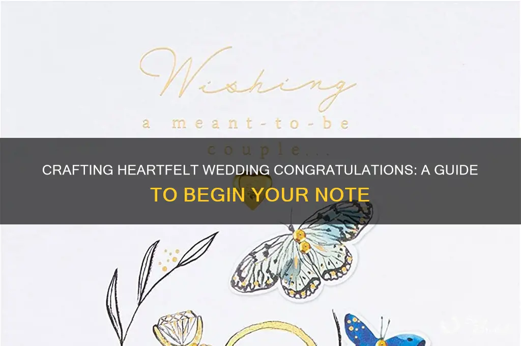 how to start a wedding congratulations note