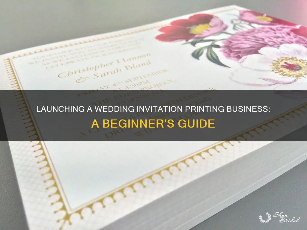 how to start a wedding invitation printing business