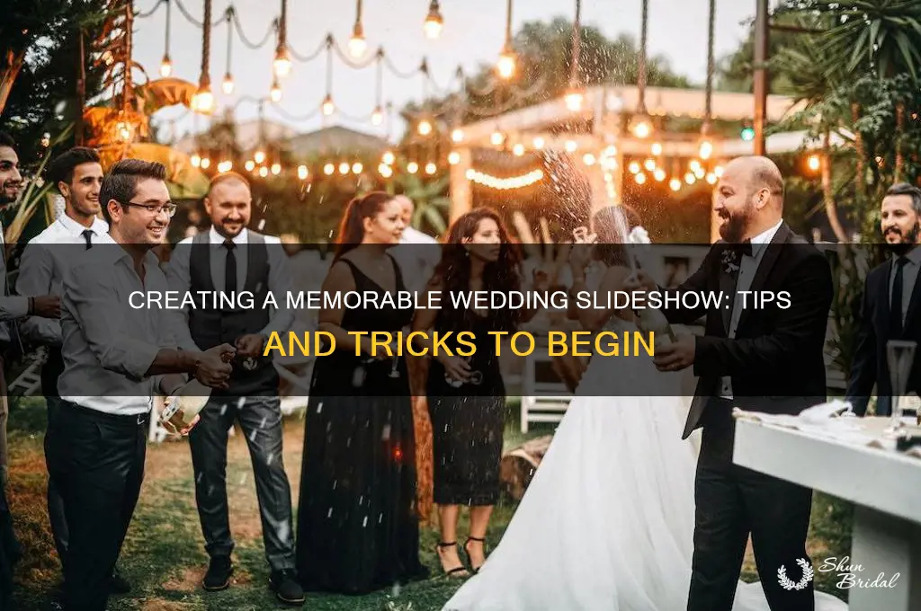 how to start a wedding slideshow