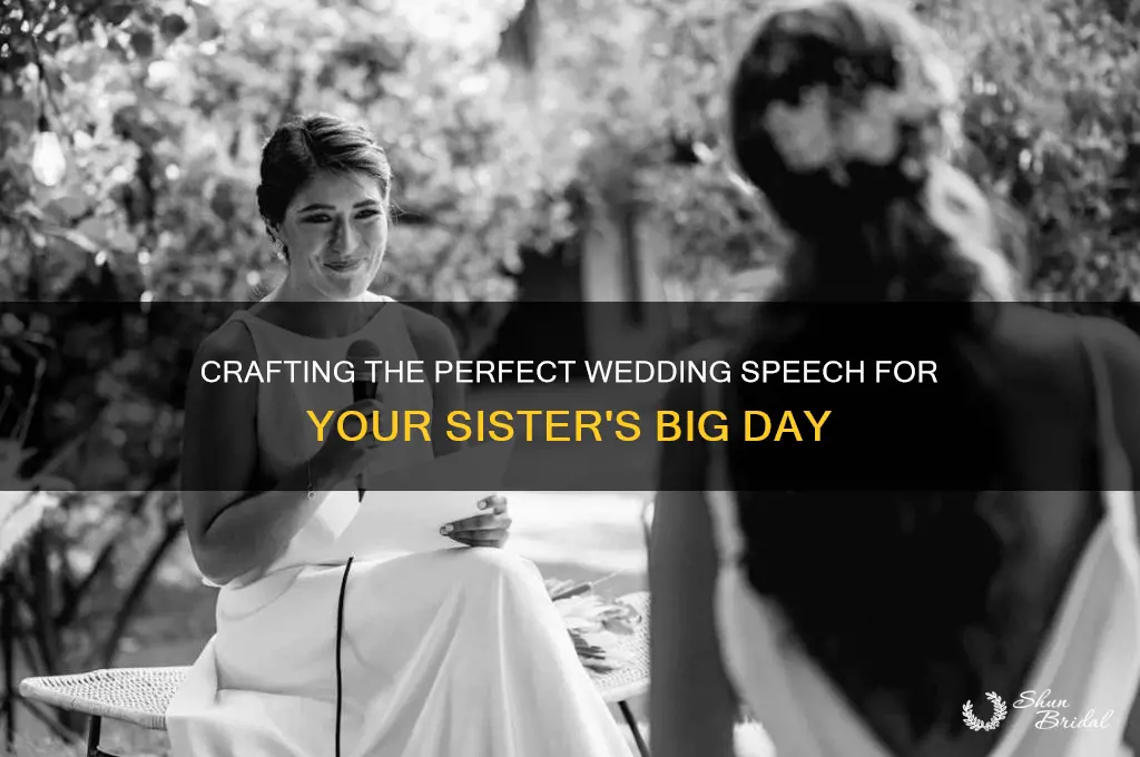 how to start my speach to my sister wedding